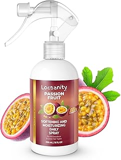 Locsanity Daily Moisturizing Spray for Dull, Dry Locs – Passion Fruit Hair and Scalp Moisturizer for Dreadlocks, Sisterlocks, Microlocks, Braids to Control Oil and Frizz (8 fl oz)