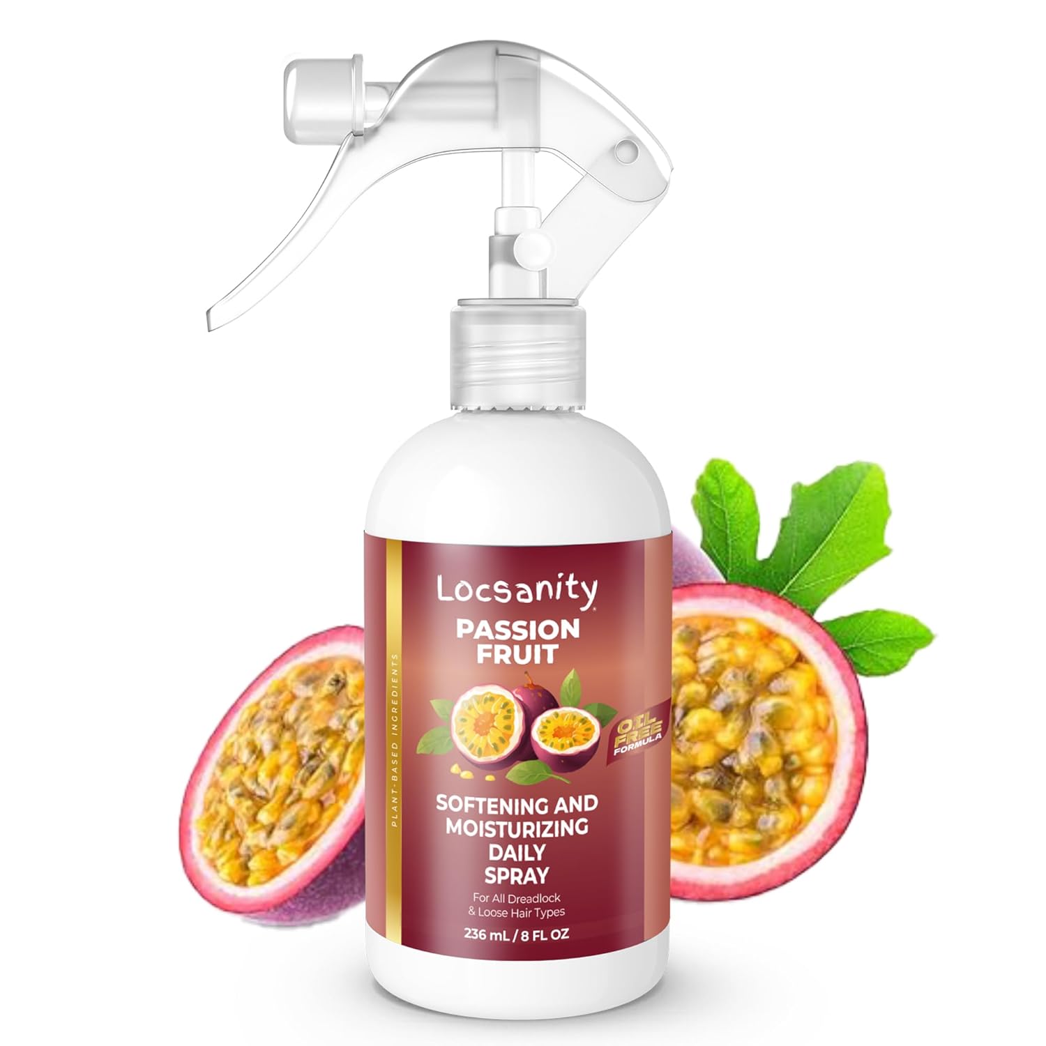 Locsanity Daily Moisturizing Spray for Dull, Dry Locs – Passion Fruit Hair and Scalp Moisturizer for Dreadlocks, Sisterlocks, Microlocks, Braids to Control Oil and Frizz (8 fl oz) Locsanity Daily Moisturizing Spray for Dull, Dry Locs – Passion Fruit Hair and Scalp Moisturizer for Dreadlocks, Sisterlocks, Microlocks, Braids to Control Oil and Frizz (8 fl oz)