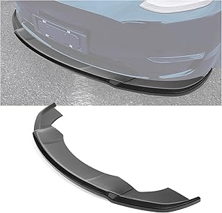 3Pcs Front Bumper Lip Splitter Compatible with 2016-2020 Tesla Model X Under Chin Spoiler Air Dam Body Kit Carbon Fiber Color