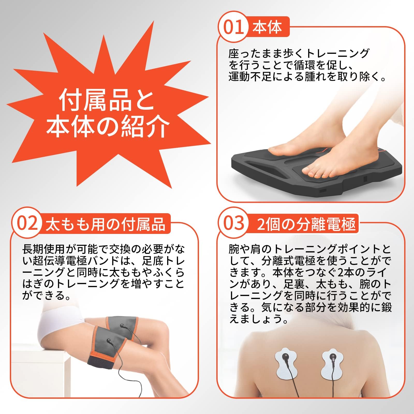 Amazon.co.jp: EMSフットトレーナー,足裏トレーニング機器 座ったまま