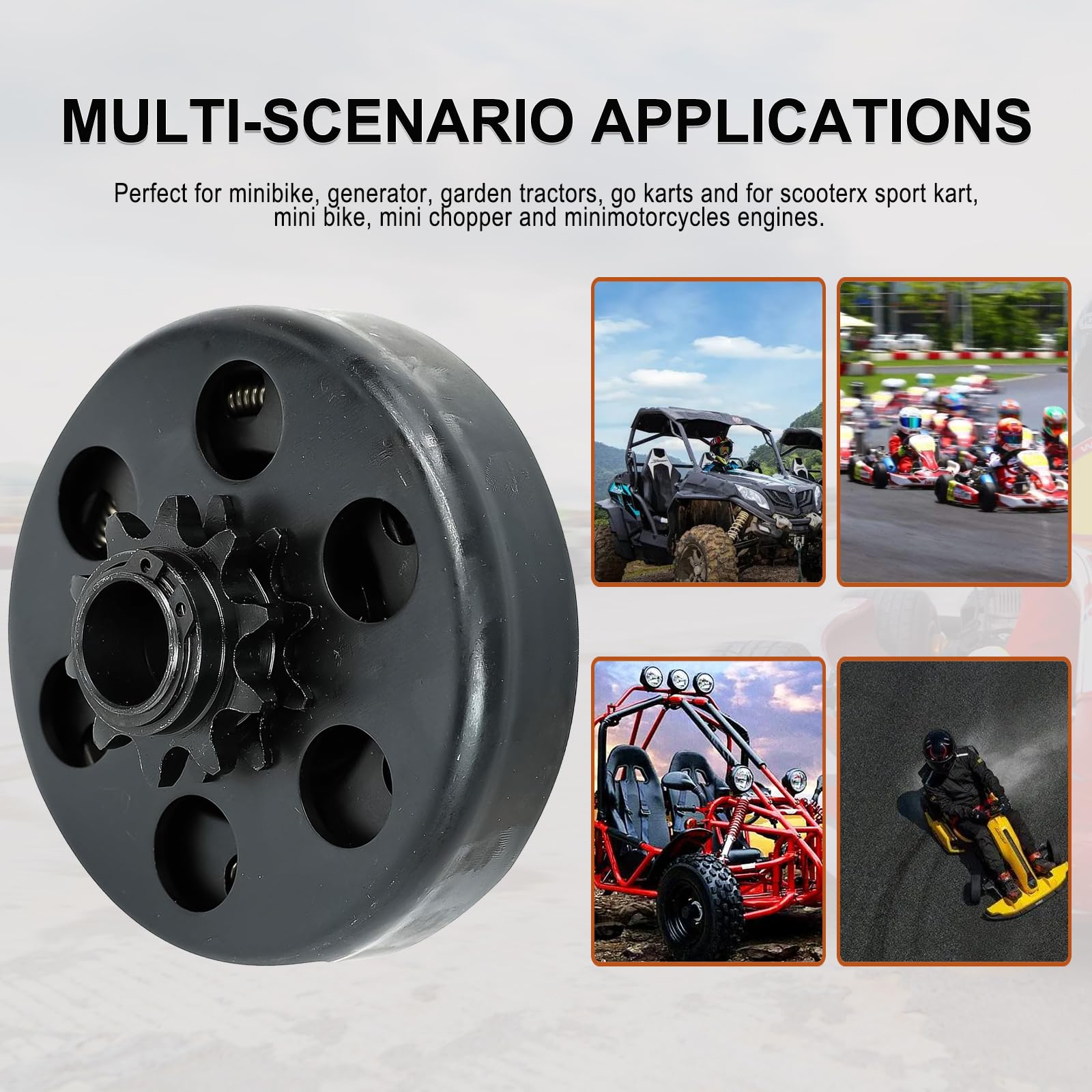 Frizione Centrifuga Per Go Kart E Mini Bike 168cc - 5/8'' Alesaggio, 11 Denti - Foto 8