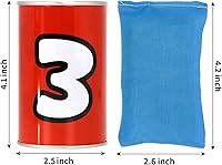 Vista 7 de JOYIN Juego de 13 piezas de puf para fiesta de carnaval, lata resistente de derribo, fiesta de Pascua de cumpleaños, familia, los mejores juegos al