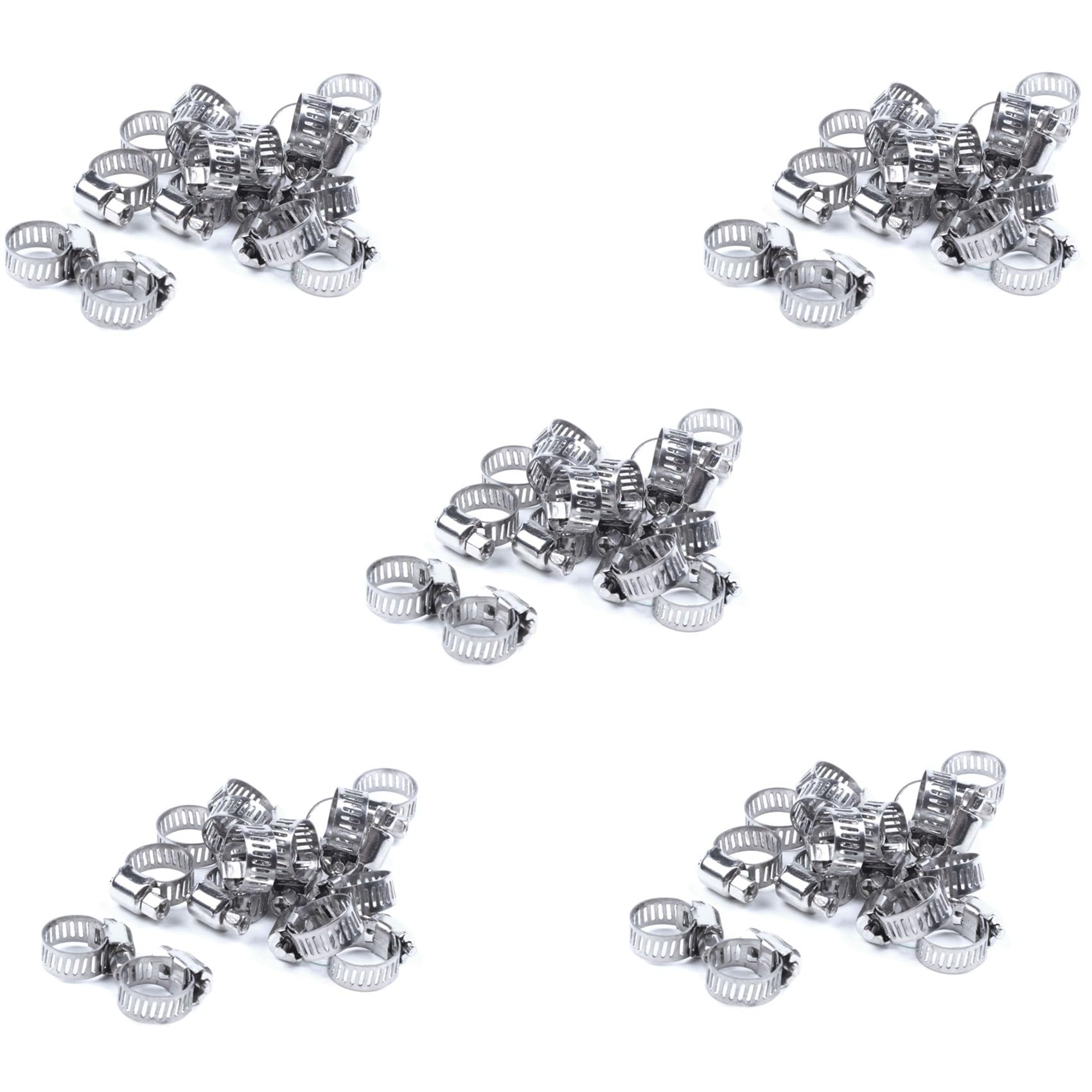 Ctrlzs 75 Pcs Stainless Steel 8Mm To 12Mm Hose Pipe Clamps Clips Fastener
