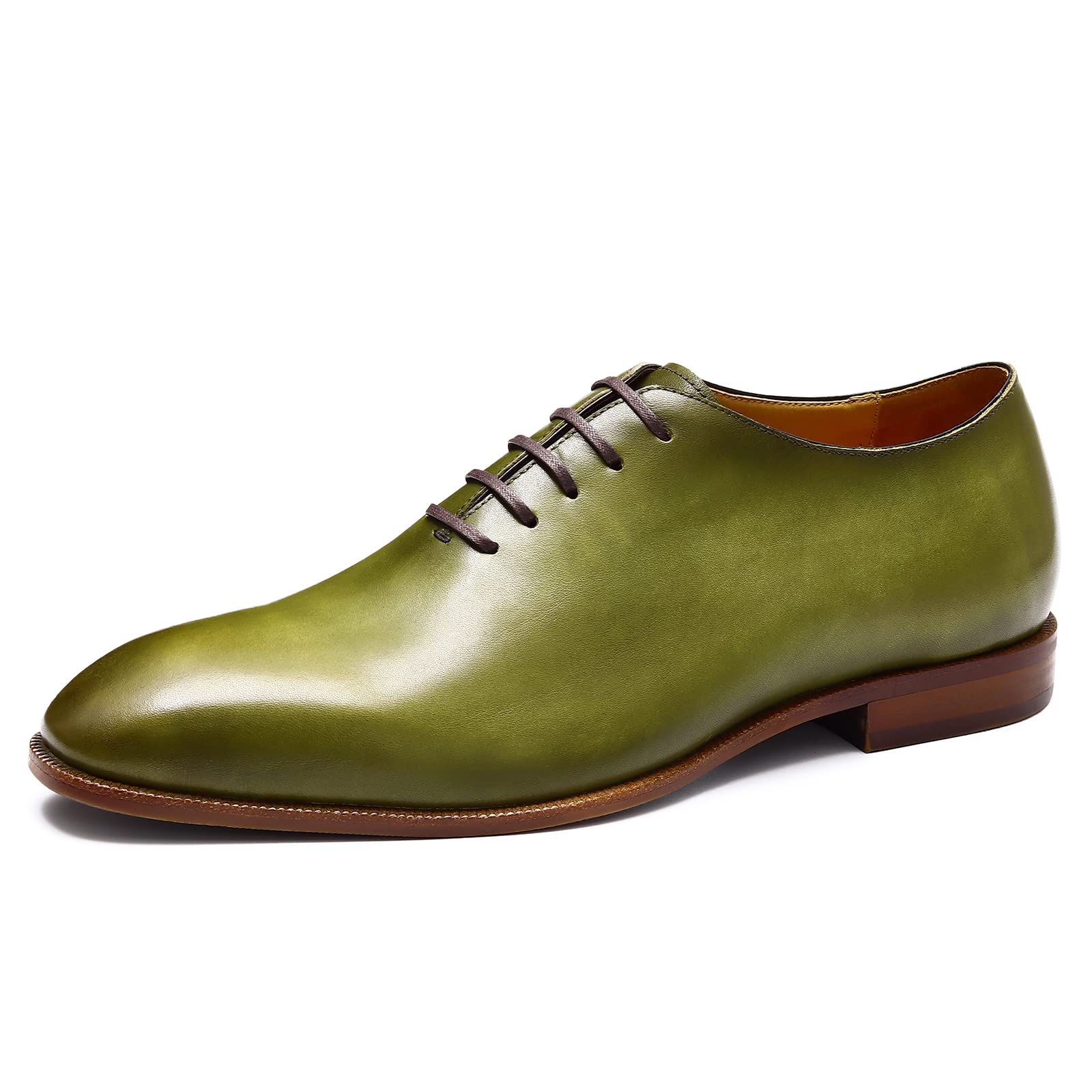Oxfords Affaires Formelles pour Hommes Chaussures Habillées Bureau Mariage Chaussures de Ville à Lacets Basses en Cuir