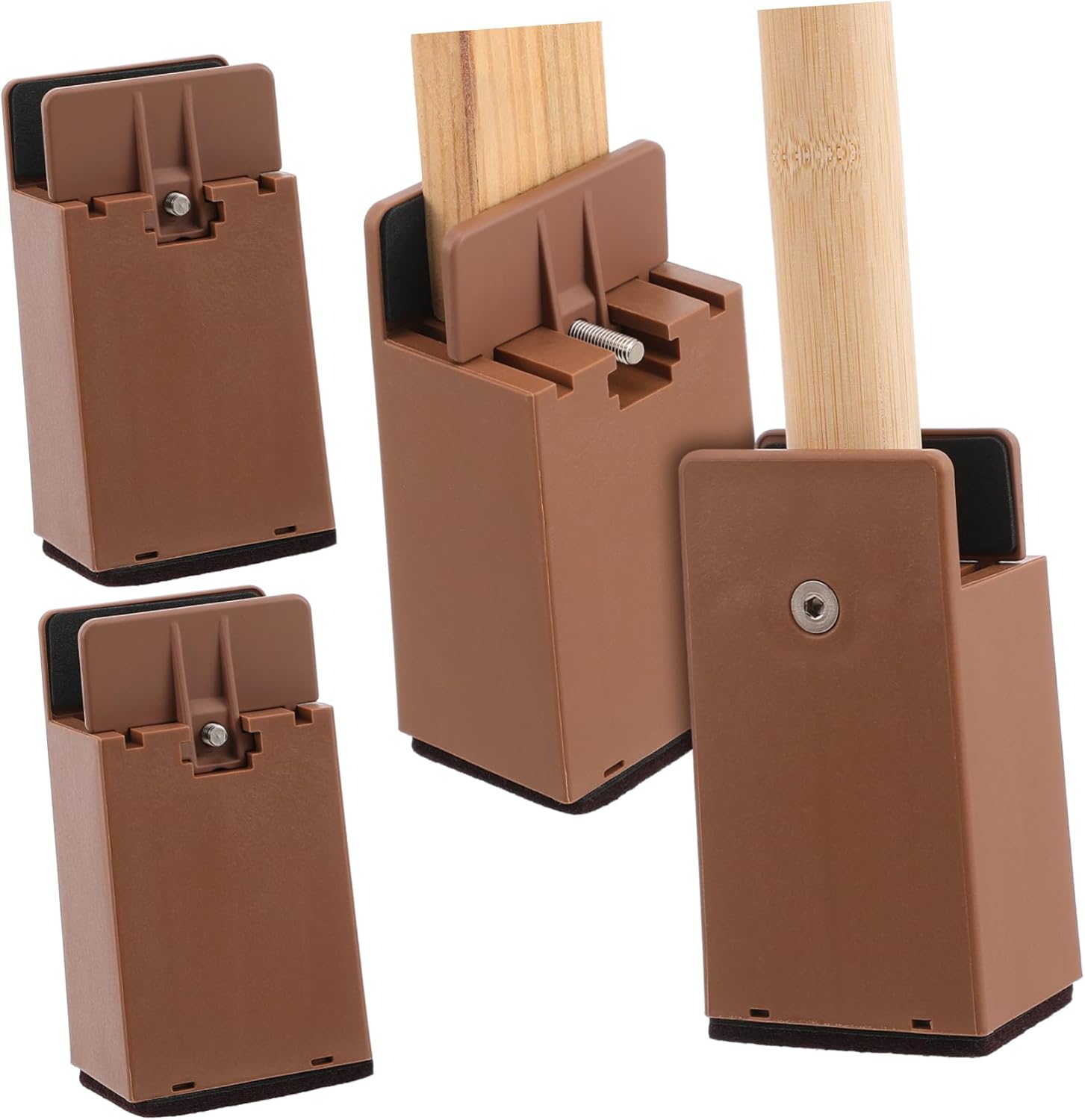 Cabilock 4pcs Adjustable Chair Leg Extenders for Height Heavy Duty Furniture Risers Stylish Design for Bed Desk Sofa Table