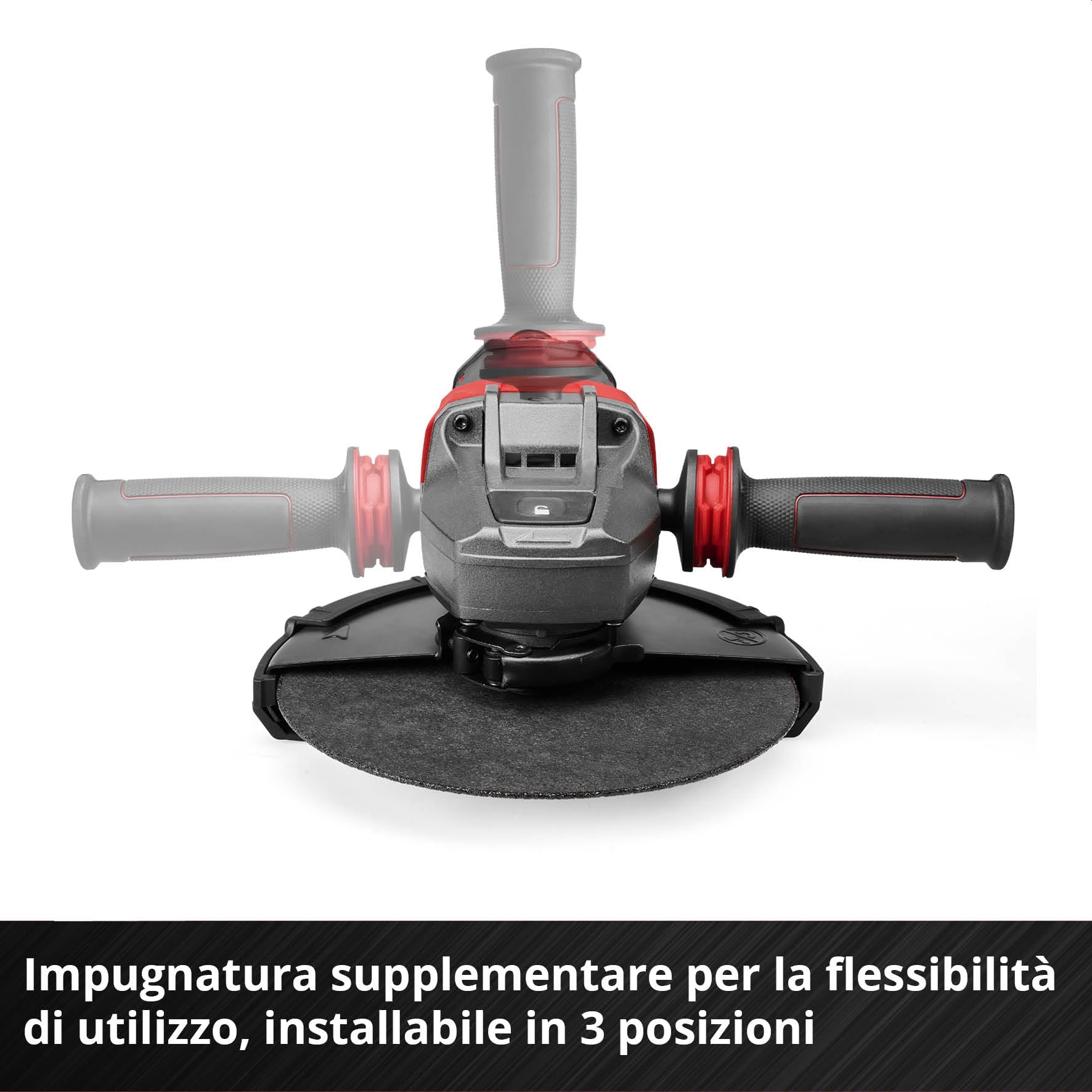 Einhell Professional TP-AG 230/2400, smerigliatrice angolare (2400 W, disco Ø 230 mm, profondità di taglio 71 mm, impugnatura girevole, antivibrazione, protezione da taglio, senza disco da taglio)