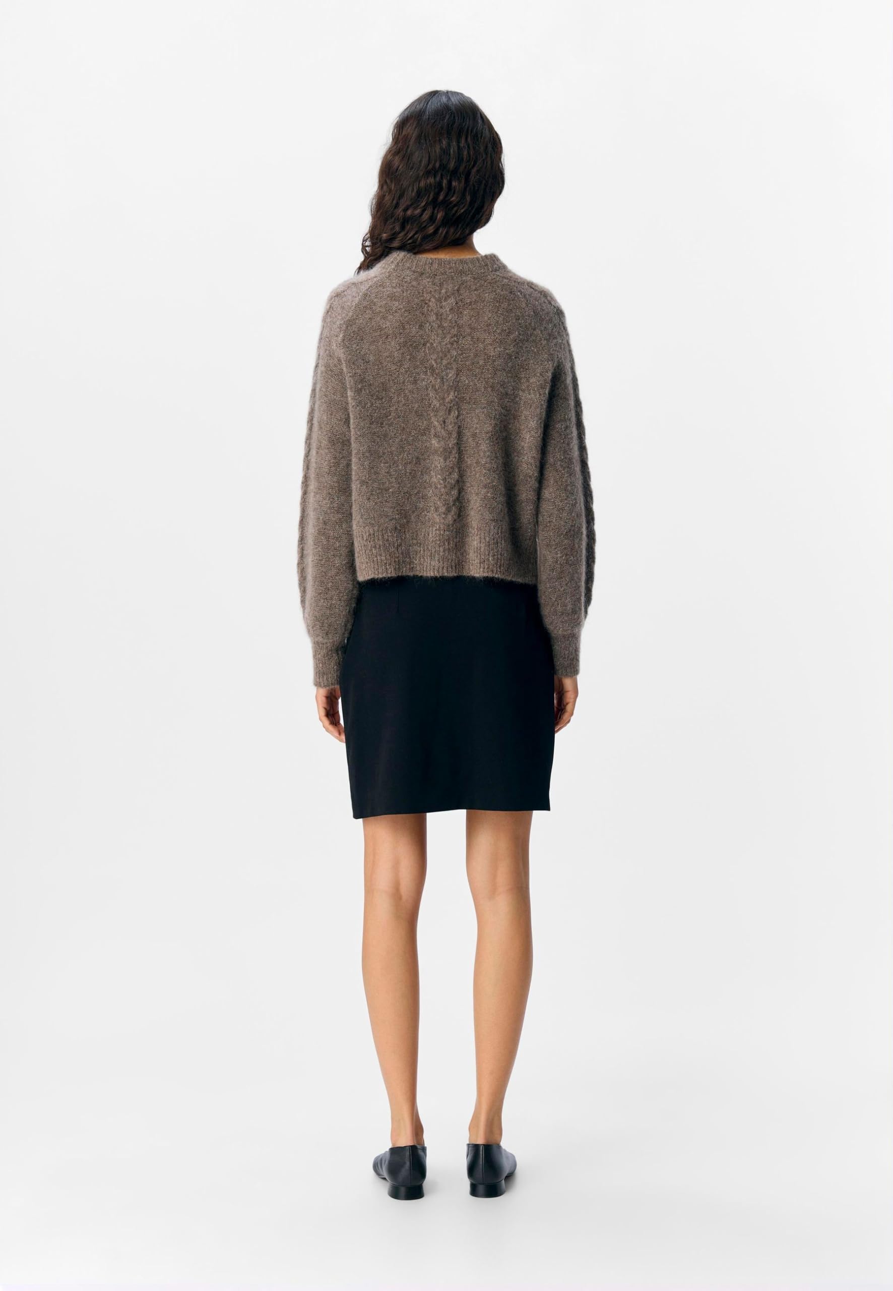 Object Damski sweter dzianinowy, Morel/Szczegóły: melanż, S | Sweter