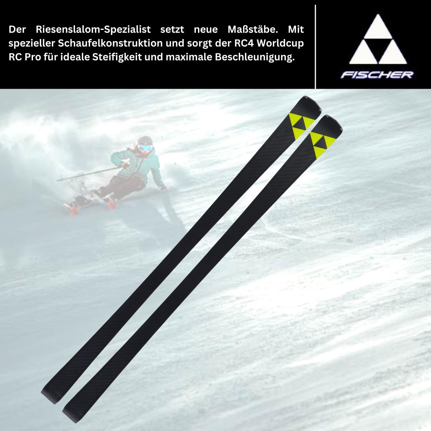 Ski Alpinski Pistenski Carvingski - Fischer RC4 Worldcup RC MT - inkl. Bindung RC4 Z12 Z3,5-12 - Modell 2024 - geeignet für Könner und Profis