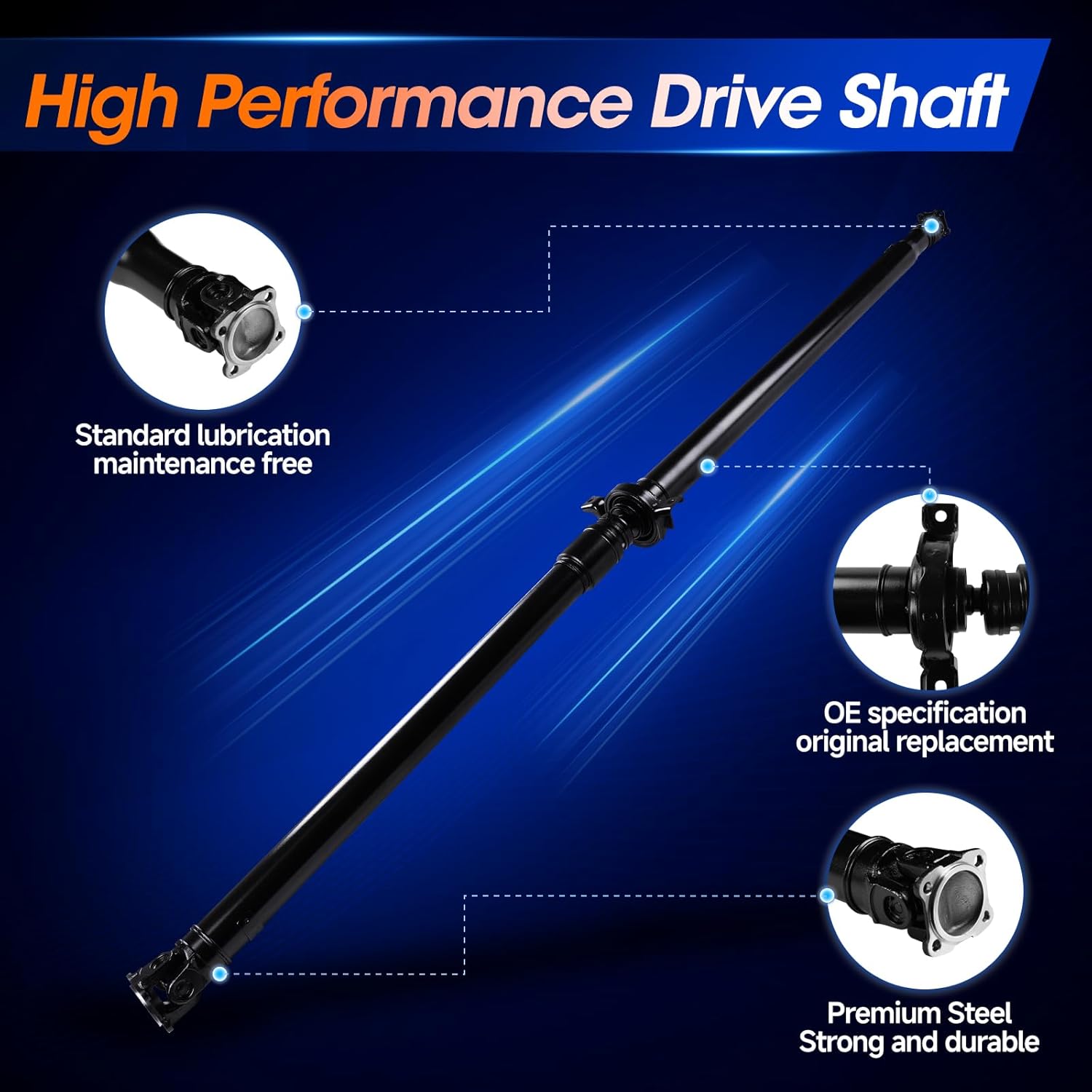 Rear Drive Shaft Prop Shaft Driveshaft Assembly [4WD] Fit for Honda CR-V EX EX-L LX 2007-2011 SE 2011, OE 40100SWAA01, 40100SXSA01