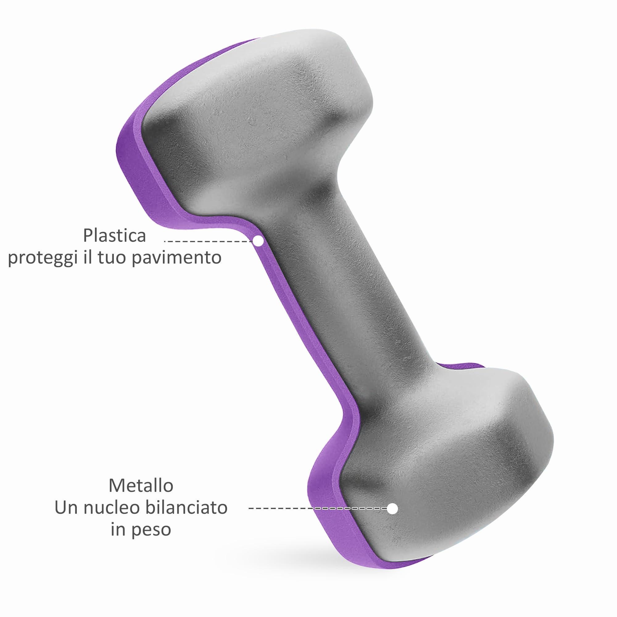 SPORTNOW Set di Manubri da Palestra 2x1kg,2x2kg,2x3kg Rosa/Azzurro/Viola | Supporto Pieghevole, Manubri per Palestra Esagonali in Metallo con Impugnatura, Allenamento Fitness Casa