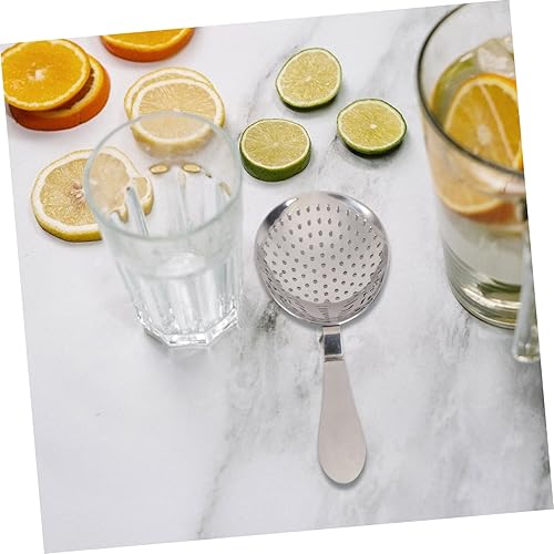 Miniatura 5 de UPKOCH Juego de 2 piezas de colador de bebidas de silicona, colador de latas de cóctel, colador de barra de bebidas de metal, filtro de cóctel para