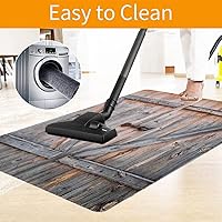 Vista 136 de Teal Hardwood Floor Desk Chair Mat, Painted Wood Board Horizontal Lines Birthdays Easter Holiday Print Backdrop Image, Protects Hardwood Floor Under