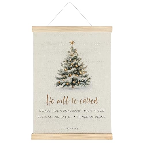 ATBWGT Christian Christmas Tree Wall Art Decor, Religious Christmas Decor,