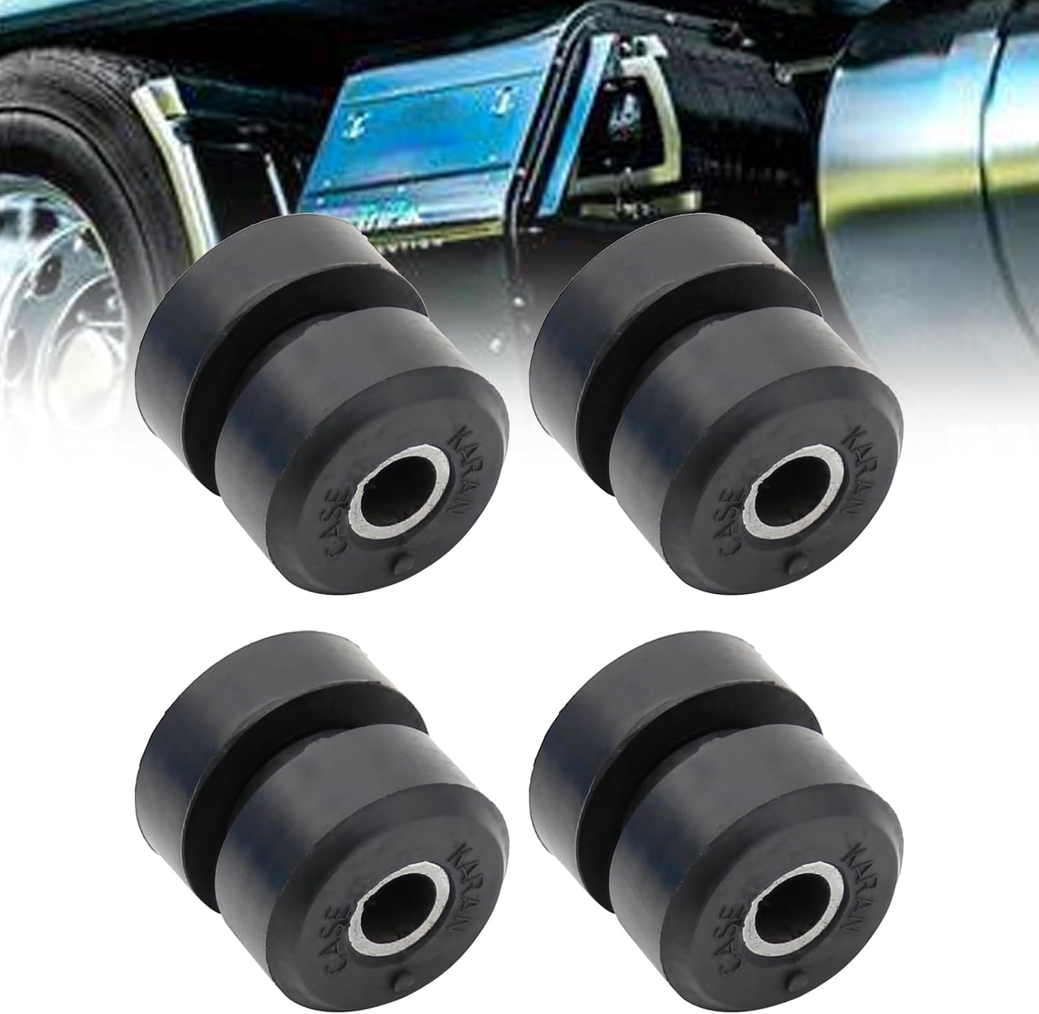 Pack of 4 Vibration Engine Mounts, 93-4060 Replacement, TriPac & Tri-Pac Evolution APU Unit, Carbon Steel, Black