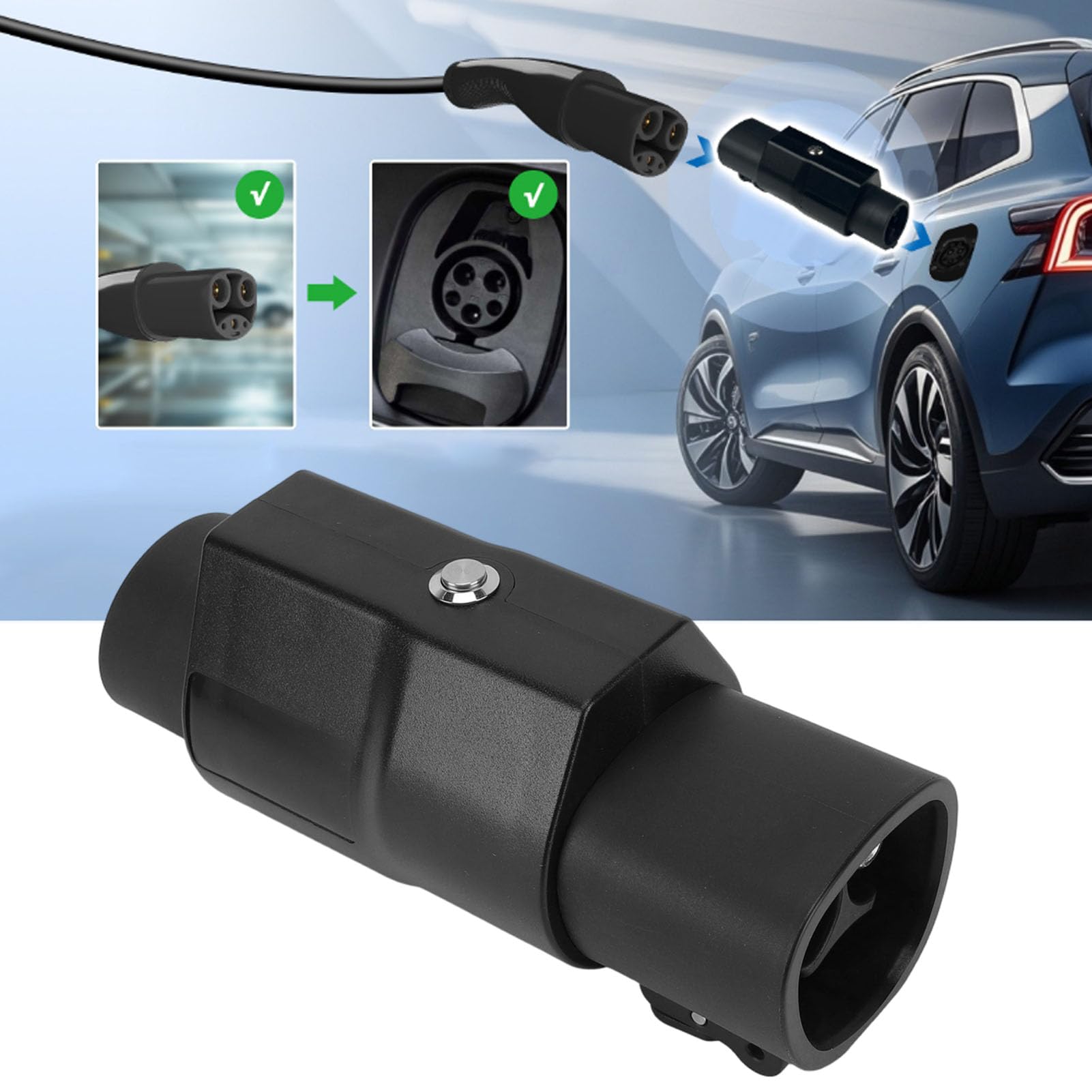 Ładowarka EV 50A, 250V, Mechanizm Blokujący, żaroodporny materiał PC, ładowarka J1772, Zwiększona wydajność ładowania, Konstrukcja Typu Plug and Play, z blokadą Bezpieczeń