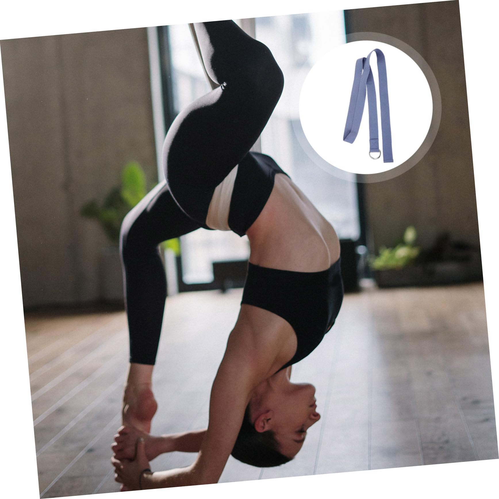 GALPADA Daily Use Yoga Band Reusable Stretching Strap Health-friendly Exercise Band for Fitness Yoga Practice