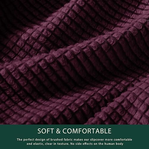 Vista 539 de CHUN YI - Funda elástica para sillón (3 piezas), funda para sofá de 1 plaza con un respaldo y cojín separado con banda elástica, tela jacquard