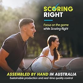 Scoring Right Portable Tennis Racket and Padel Scorekeeper, Easily Mounted Small Score Board to Keep Score of Points, Games, and Sets, ITF Conforming, Lightweight Mini Score Keeper, 1.9g, White