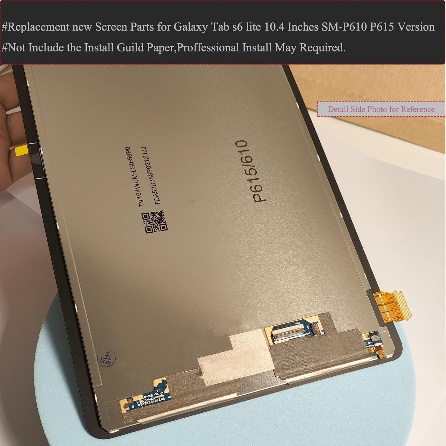 Galaxy tab s6 lite Touch Screen Replacement LCD Display Parts for Samsung Galaxy tab s6 lite SM-P610 P615 10.4 Inches,with tab s6 lite Screen Protector Glass Parts [not fit for Galaxy tab s6 Version]