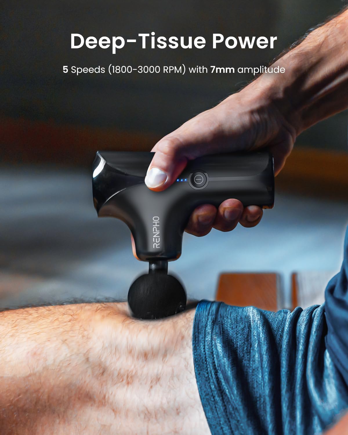 RENPHO Mini Thermacool Massage Gun with Heat and Cold, Professional Pocket-Sized Percussion Massager, FSA Eligible HSA, Portable Deep Tissue Massager, Quiet Operation with Travel Carry Bag - Image 4