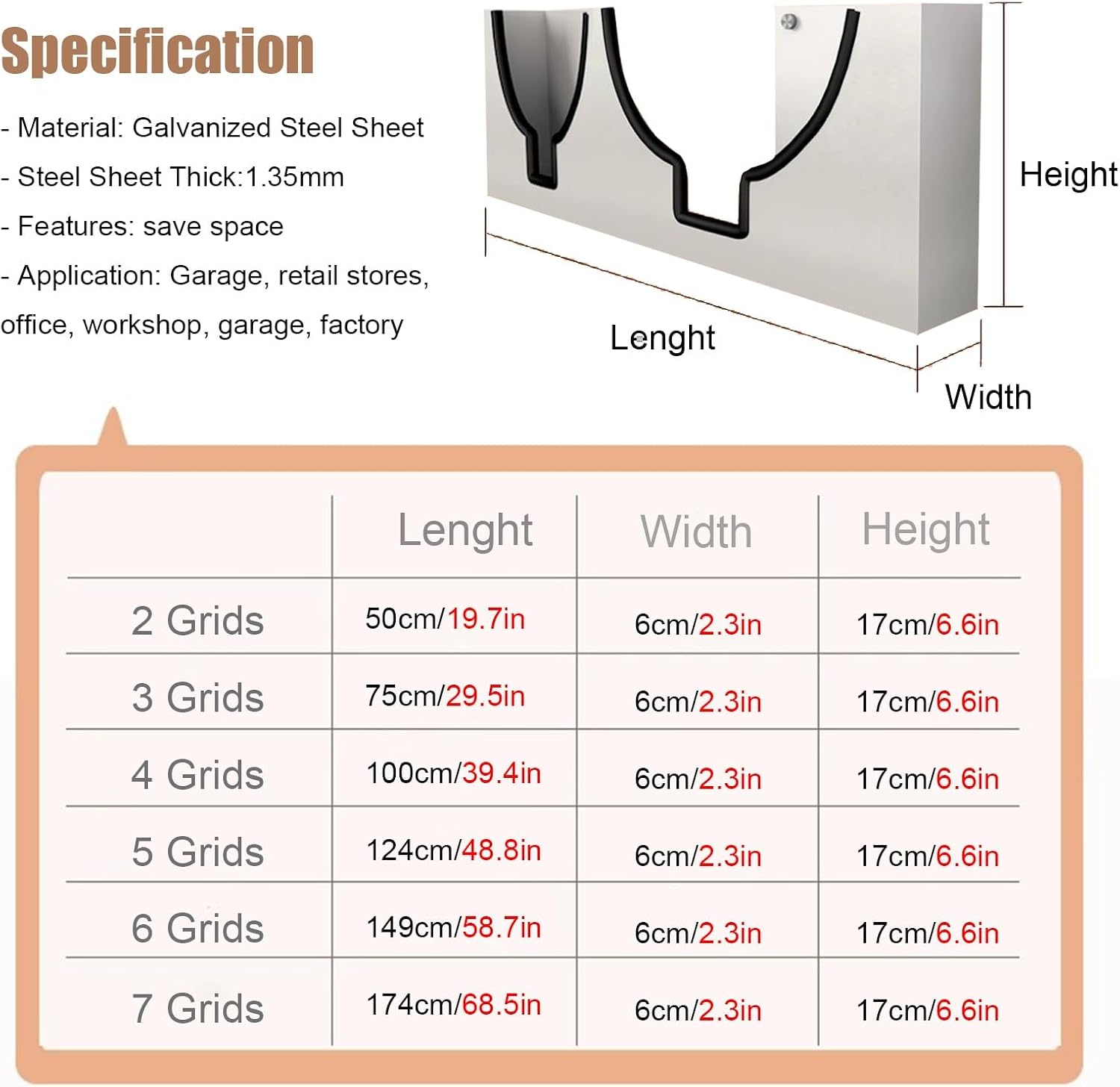 Hard Hat Placement Hangers for Safety Helmet, Wall-Mounted Hats Organizer Holder for Drilled Mounting Option, Workshop 2 3 4 5 6 Helmets Display Stand,4 grids -100cm/39.4in