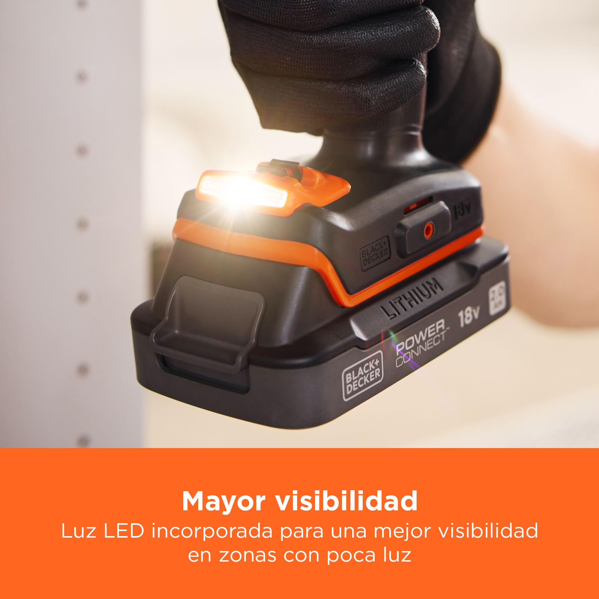 BLACK+DECKER Taladro atornillador de 18 V INALÁMBRICA, con 2 baterías de 2.0 Ah, BCD382D2XK-QW