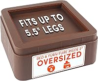 Vista 15 de DEDU Elevadores de cama de gran tamaño, resistentes, apilables, paquete de 4, elevadores de muebles para sofás de 2 pulgadas o 4 pulgadas, soporta