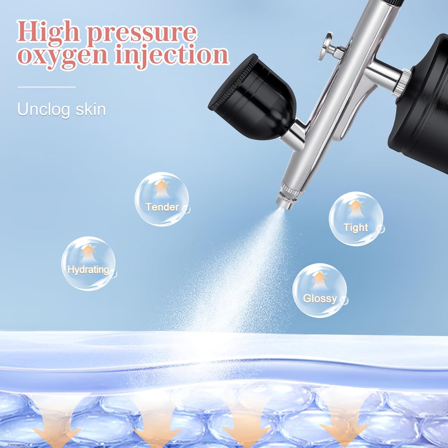 Cordless Airbrush Kit Compressor – 1 Set Rechargeable Air Brush for Makeup Nail Art and Cake Decorating – High Pressure Portable Airbrush System Nozzle and Cleaning Brush
