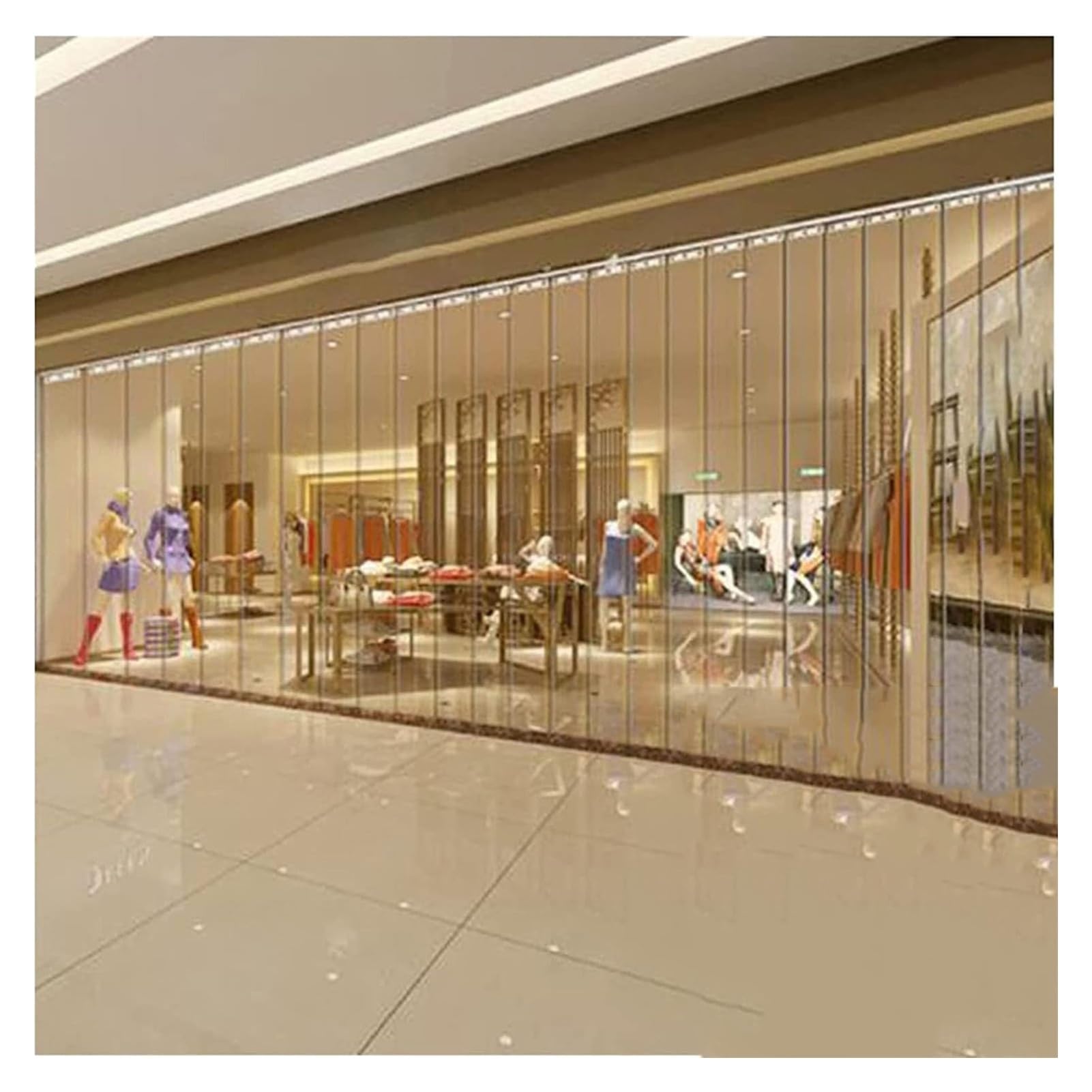 Rideau A Lamelles Stores Verticaux Rideau À Lanières en PVC Rideau Exterieur Impermeable Convient aux Maisons, Bureaux Et Ateliers, Personnalisables(150x200cm/59.05x78.74in)