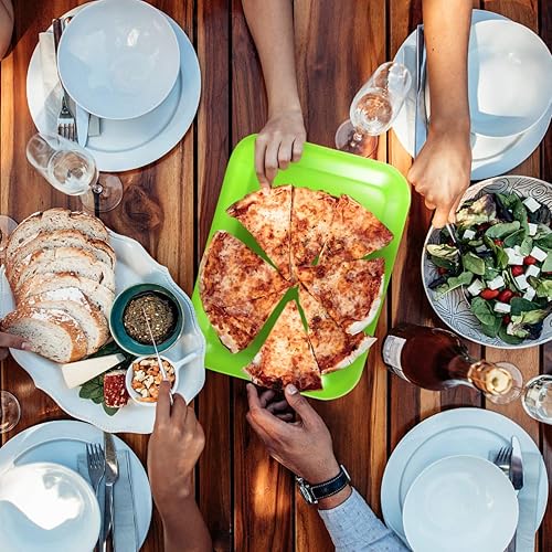 Miniatura 7 de Bandeja rectangular para servir aperitivo, plato de frutas, ensalada, filete, plato para servir platos para el hogar, restaurante, verde