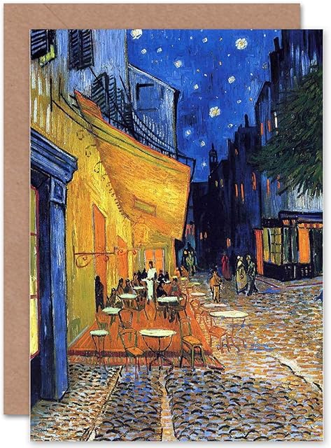 Vincent Van Gogh Cafe Terrace Place Du Forum Arles 1888 Sealed Greeting Card Plus Envelope Blank inside