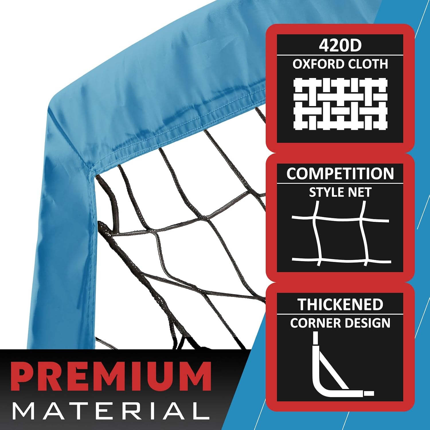 RUNBOW 6x4 FT Kids Soccer Goal with Carry Bag, Portable Folding Soccer Net for Backyard Practice Training, Indoor/Outdoor Use for Youth and Adults