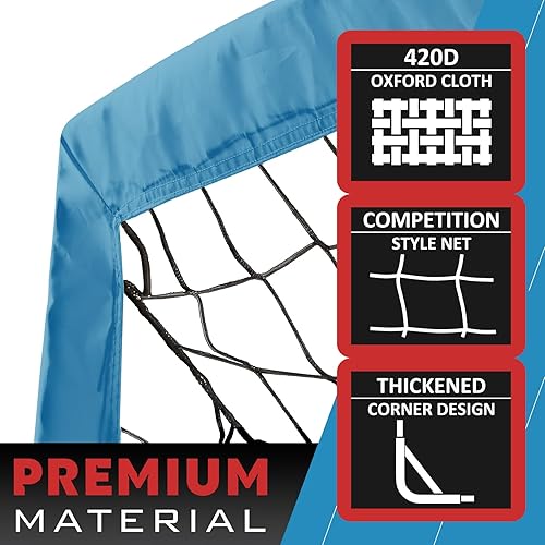 Miniatura 3 de RUNBOW Portería de fútbol portátil para niños de 6 x 4 pies para práctica de patio trasero, red de fútbol con bolsa de transporte