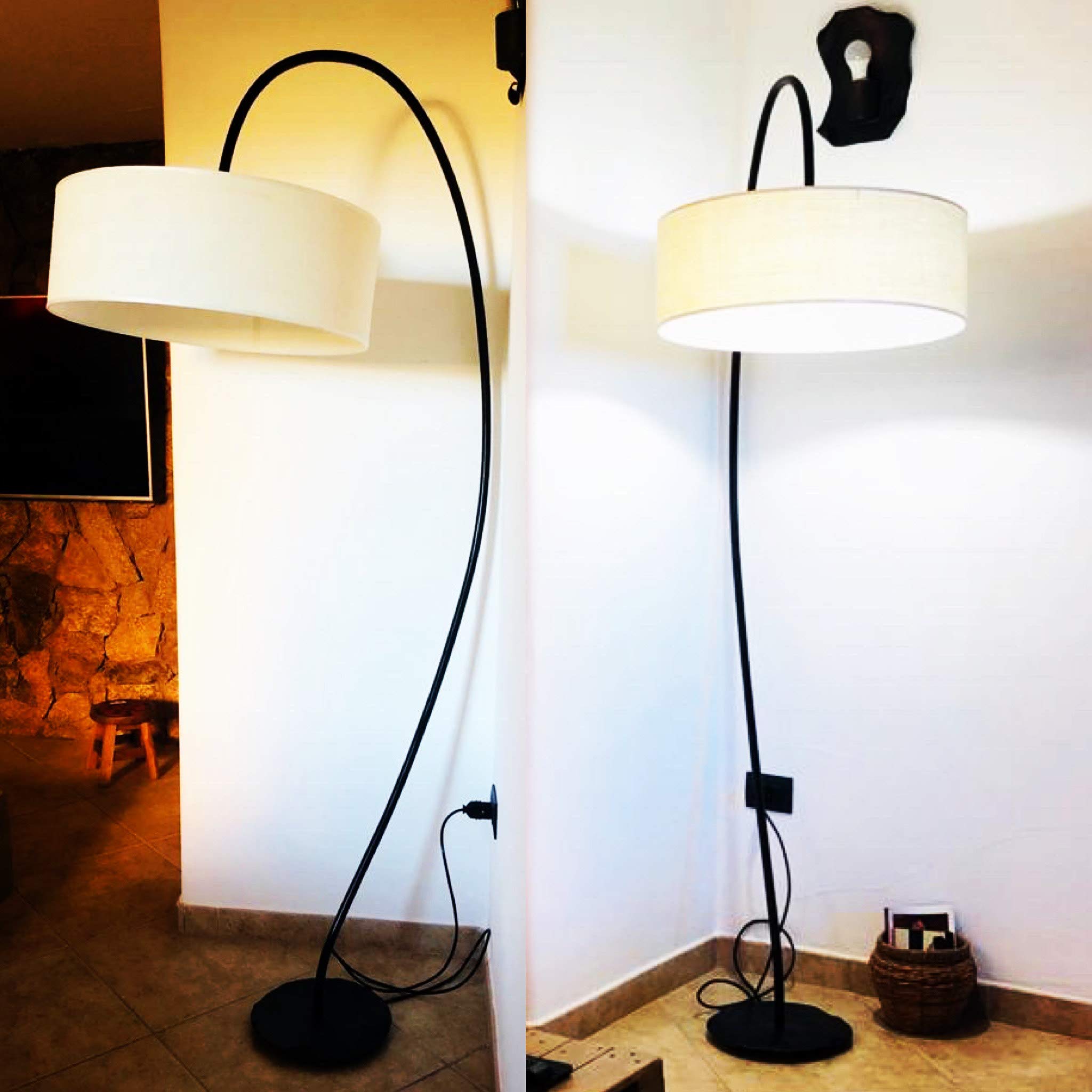 Paolo Rossi paralume moderno cilindro in tessuto e PVC, colori a scelta - produzione propria - made in Italy (cm 55)