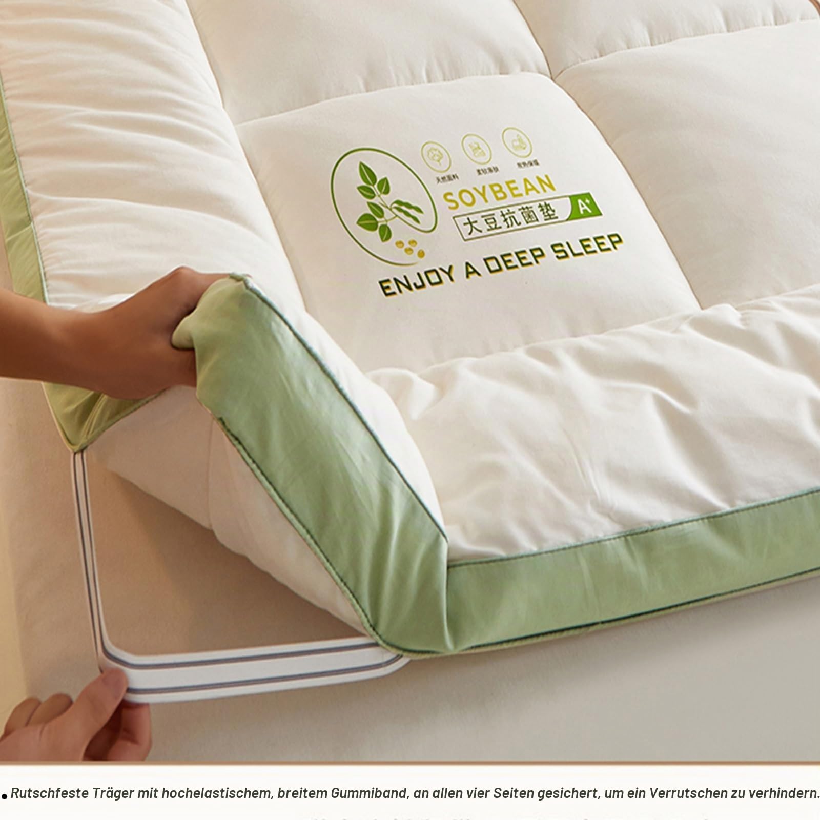 NEPHRA Futon Matratze 180x200 Dick und Faltbar, Aus Polyester, Bodematratze, Klappbare Matratze, Ideal für Gäste, Schlafsäle, Camping, Sofas und Liegen(Thickness 9cm,200 x 220 cm)