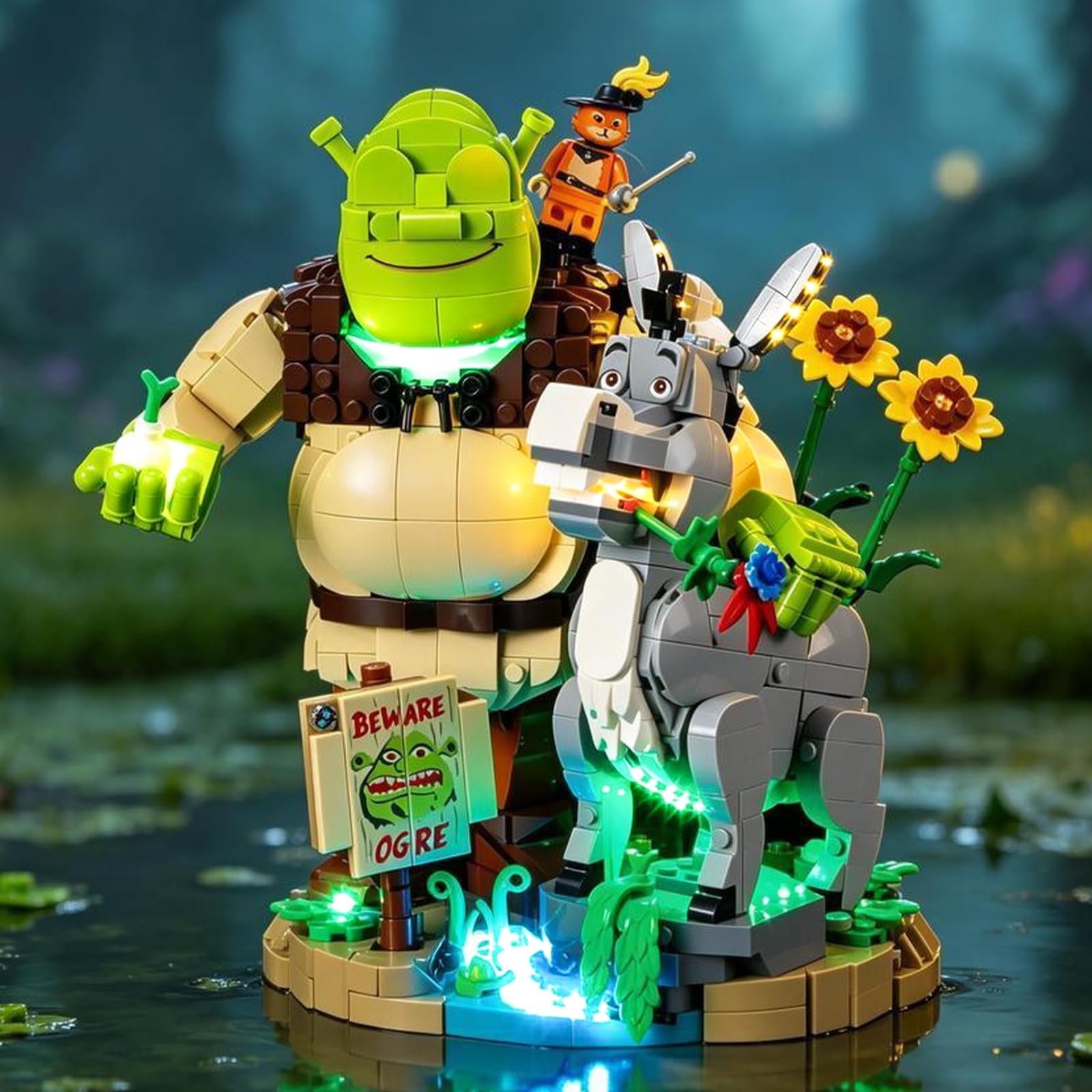 BRIKSMAX 2.0 Light Kit Compatible with Lego Shrek, Donkey & Puss in Boots 72423 Building Sets - Original LED Lighting Kits (Accessories Only) for Display, Gifts & Collectors