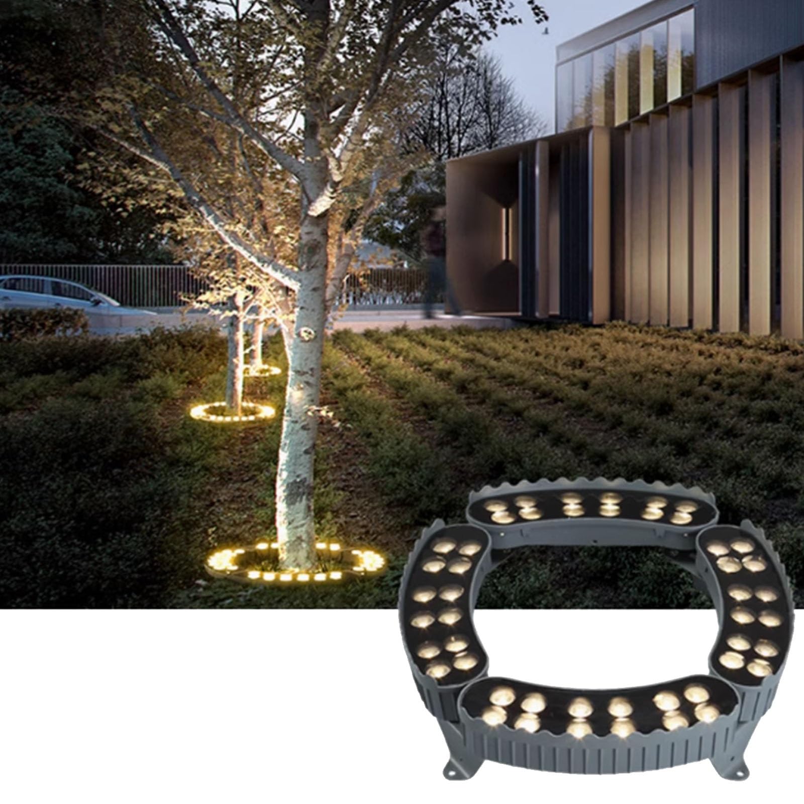 LED Ring Tree Hug Light - AC 220V Spotlight Garden Courtyard Landscape Lamp, IP65 Waterproof Outdoor Garden Colorful Tree Lighting, Outdoor Tree Spotlight, RGB Landscape Garden Tree Lighting(RGB,4PCS(