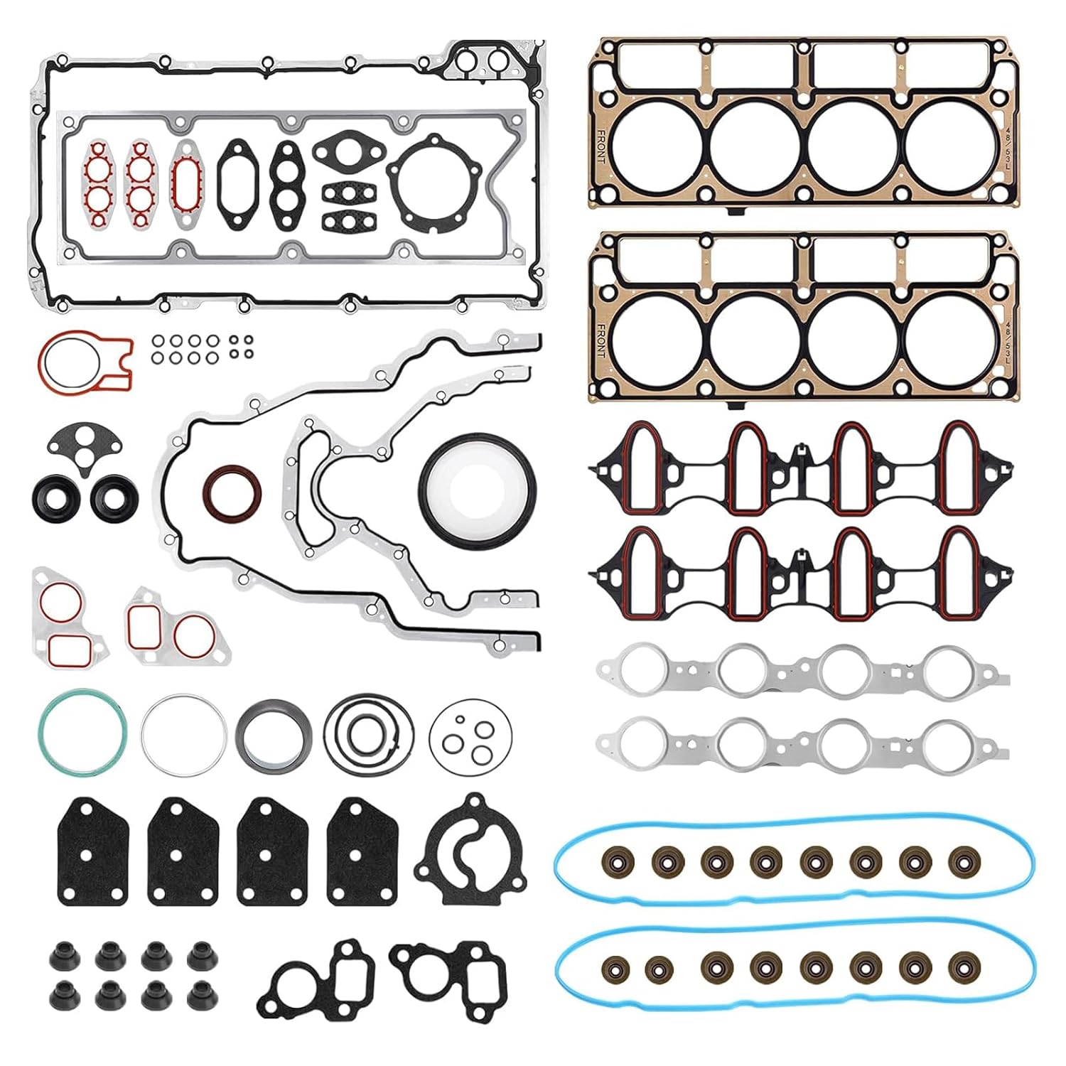 5.3 4.8 MLS Full Cylinder Head Engine Gasket Kit Compatible with 2002-2011 Chevy Silverado Tahoe Avalanche Express Suburban, GMC Sierra Savana Yukon, Buick Escalade 4.8L 5.3L V8