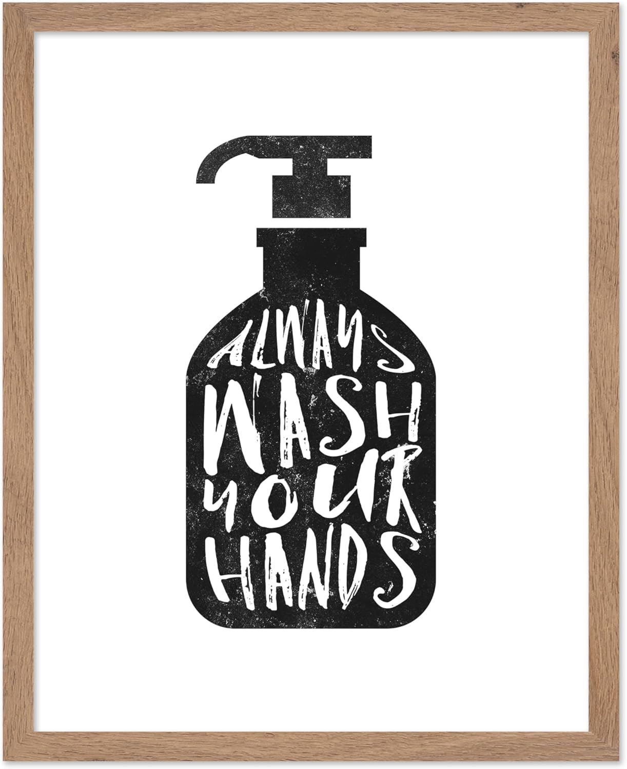 Poster Master Wash Your Hands Poster - Hygiene Print - Funny Bathroom Wall Art - Humorous Bathroom Decor - Minimal Guest Bath Decorations - Powder Room Decor - Restroom Sign - 16x20 UNFRAMED Wall Art