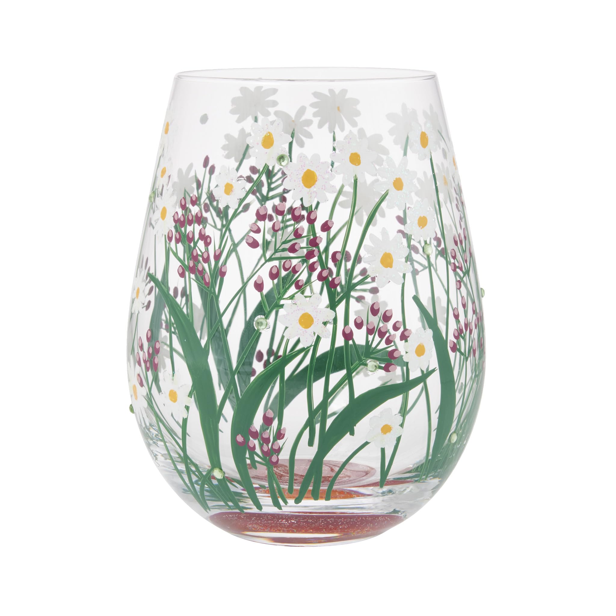 Verre à vin d'exception Lolita avec détails floraux d'une grande finesse