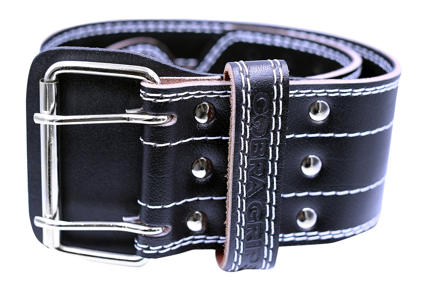 Cintura di sollevamento pesi larga 10,2 cm Cobra Grips Premium cintura in vera pelle per uomini e donne regolabile supporto schiena (nero, medio 81,3 - 101,6 cm)