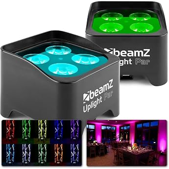 BeamZ BBP90 Uplight LED Par Strahler 4x 4 Watt Partylicht Musikgesteuert