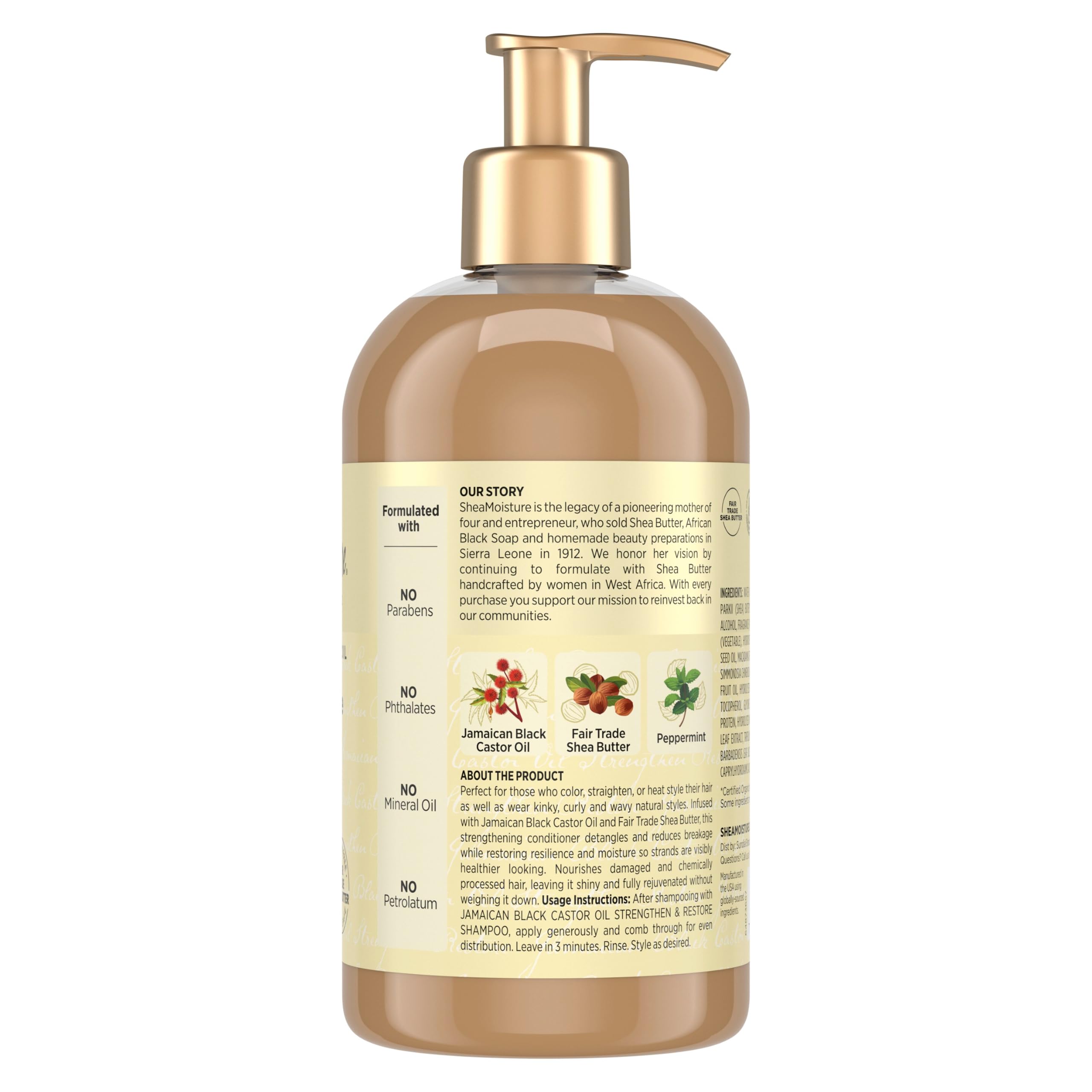 Shea Moisture Jamaican Black Castor Oil Grow & Restore Rinse Out Conditioner, 384 ml