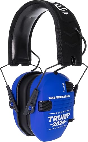 Miniatura 2 de Walker's Razor Slim Shooting Earmuffs – Take America Back Series (Trump 2024) paquete con Walkie Talkies, fundas protectoras, gafas de tiro y paños