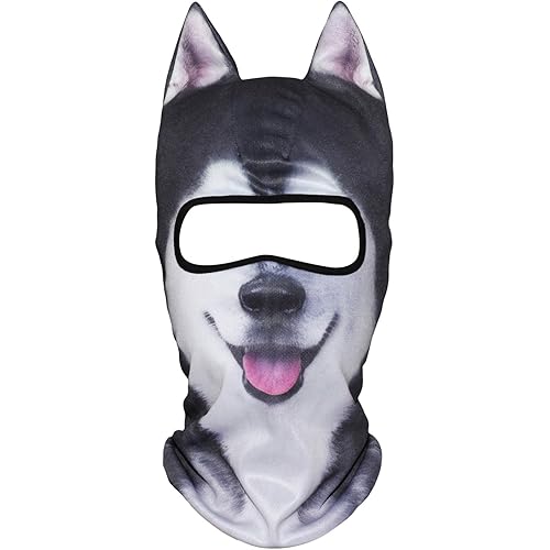 WTACTFUL 3D Stand Ears Animal Balaclava Face Mask for Music Festivals, Raves, Ski, Halloween, Party Outdoor Activities