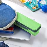 LockerMate by Bostitch Small Flexi Storage Box with Lid, Collapsible Pencil Case Design for Craft and School Supplies, Green – view 5