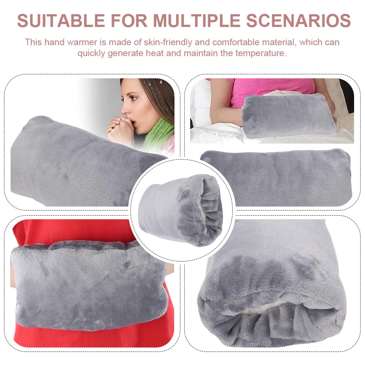 Happyyami Calentador De Manos Calentado Dispensador Calentador De Batería Almohadilla Térmica Sin Cable Criba Vibradora Calentadores Piscina Más Cálido Mini Light Grey Franela