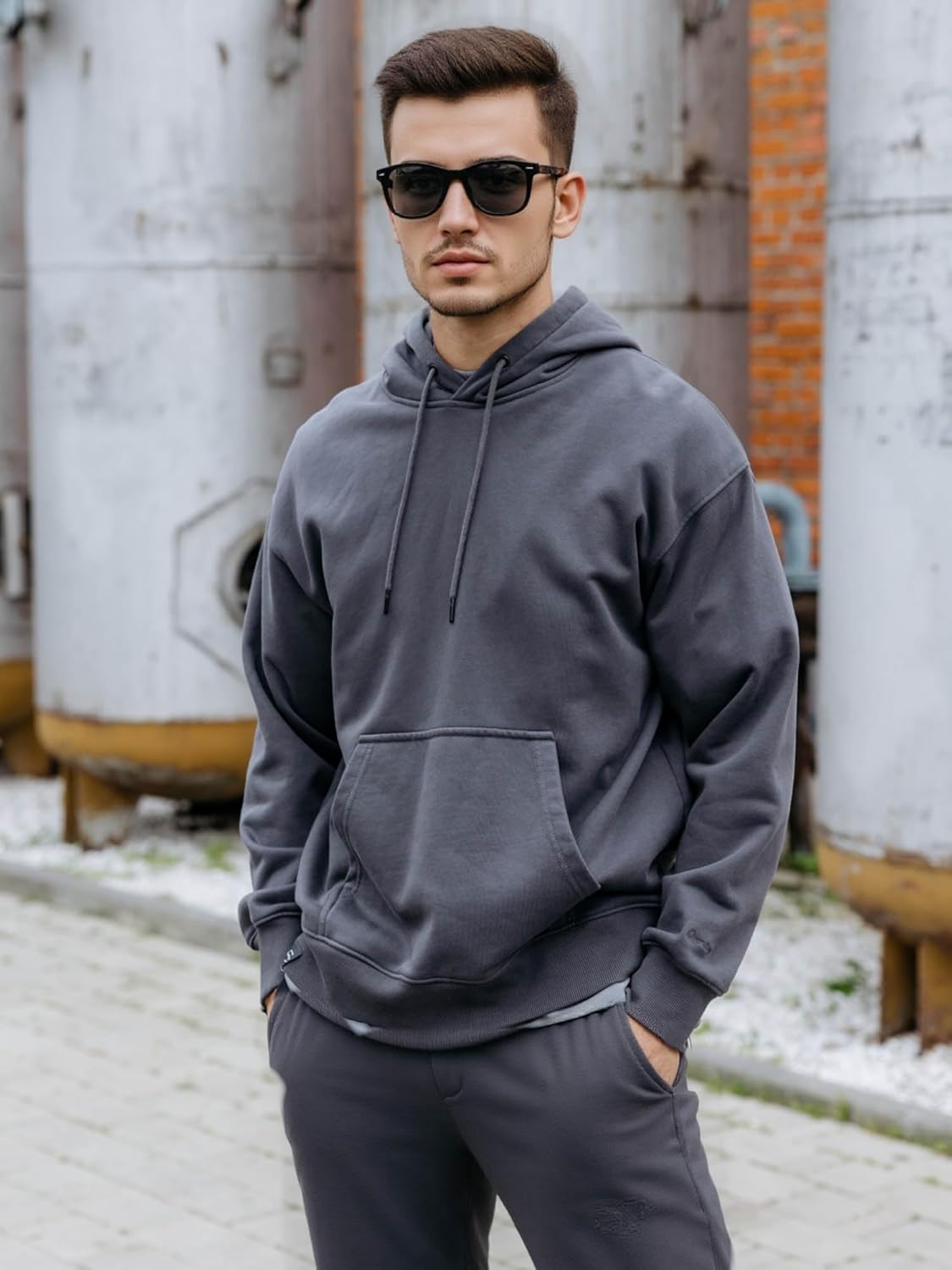 LINMYZAI Sweat Suits Men Jogging Tracksuits 2 Piece Set Casual Athletic Hoodie And Sweatpants Outfits - Image 4