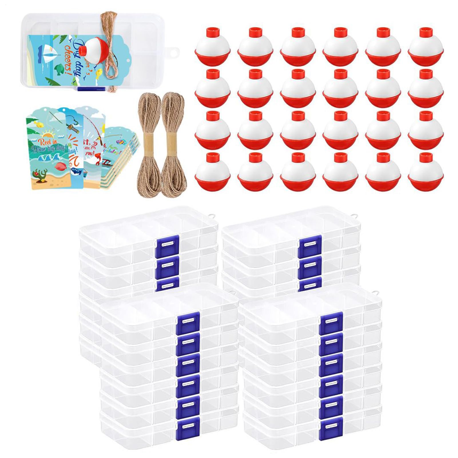 Mini Cassetta da Pesca Forniture da Pesca, Tema Pesce | PVC Forniture da Pesca Porta Esca con Galleggiante per Uomo Donna Ragazza Giovane Adolescente Moglie Marito Figlio Figlia