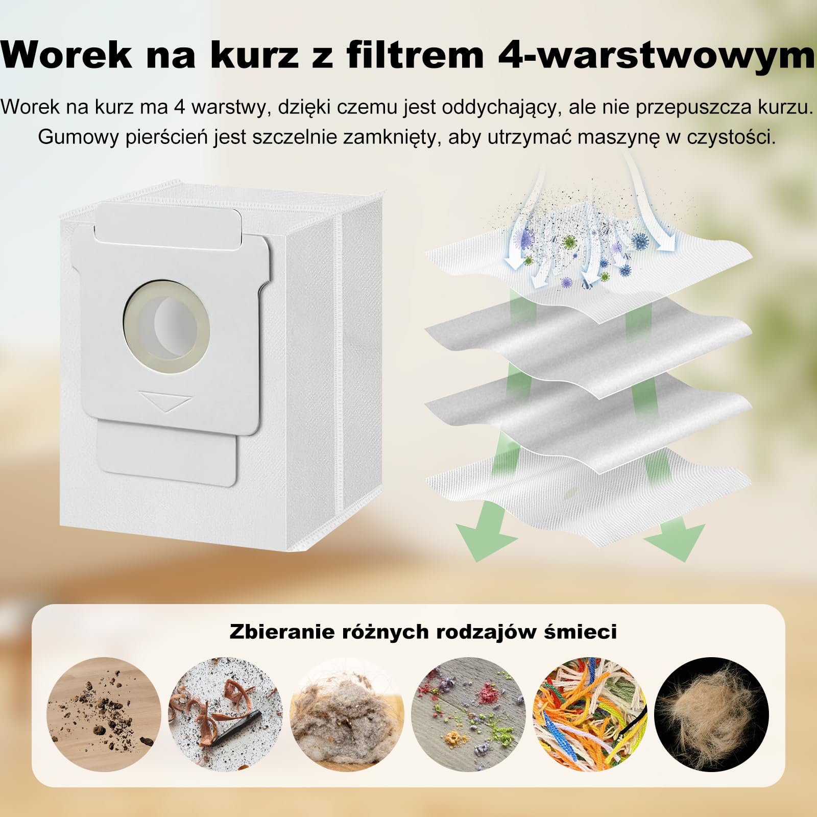 Zestaw 26 akcesoriów do robota iRobot Roomba Combo j7 + (j7 plus)/j9 + (j9 plus)/10 Max robot odkurzający, 4 szczotki rolkowe, 6 szczotek bocznych, 4 filtry HEPA, 4 ściereczki do wycierania, 6